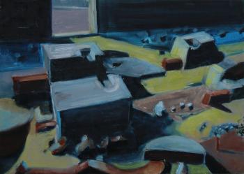 Mining Debris Glendasan | Oil on canvas 30 x 40 cm 2023 | Judy Carroll Deeley